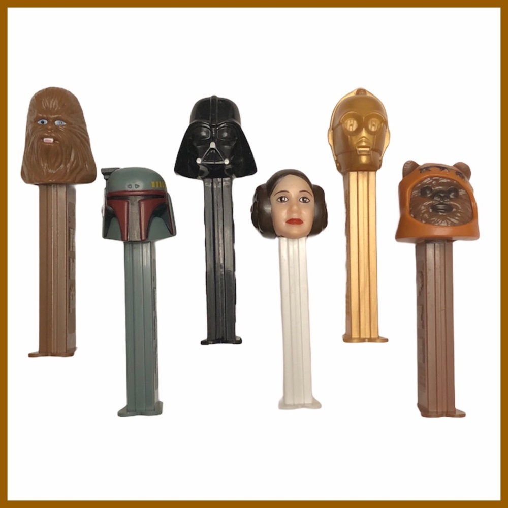 VINTAGE Pez Dispensers Star Wars Lot of 6